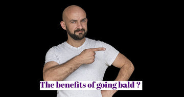 The benefits of Going Bald? - A bald man pointing finger