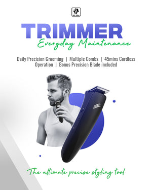 Pitbull Trimmer: Everyday Maintenance daily precision grooming, multiple combs, 45 mins cordless operation, bonus precision blade included, the ultimate precise styling tool. Click here to explore the Baby Beast Trimmer Page