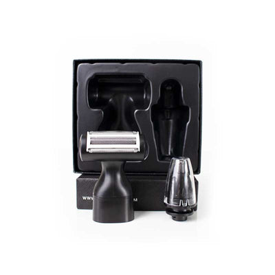 Pitbull Foil Shaver and Nose Trimmer Attachment Bundle with its packaging 