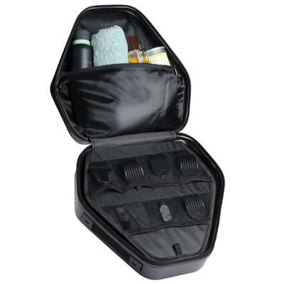 Pitbull diamond travel case has multiple compartments to store your grooming essentials. The padded velvet interior cradles each item securely, ensuring they stay in place during your journey.