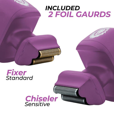 included 2 foil guards fixer standard and chiseler sensitive for all type of skin