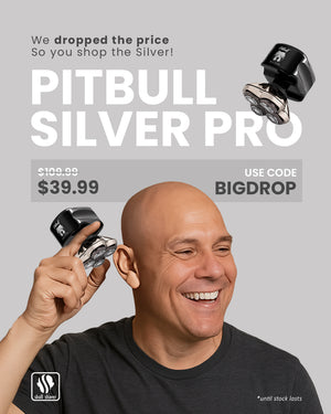 “We dropped the price
So you shop the Silver!” The original price of $109.99 is slashed to $39.99 with a note to “USE CODE BIGDROP.” Product images of the shaver are shown on both sides, with a small note saying “*until stock lasts”.
