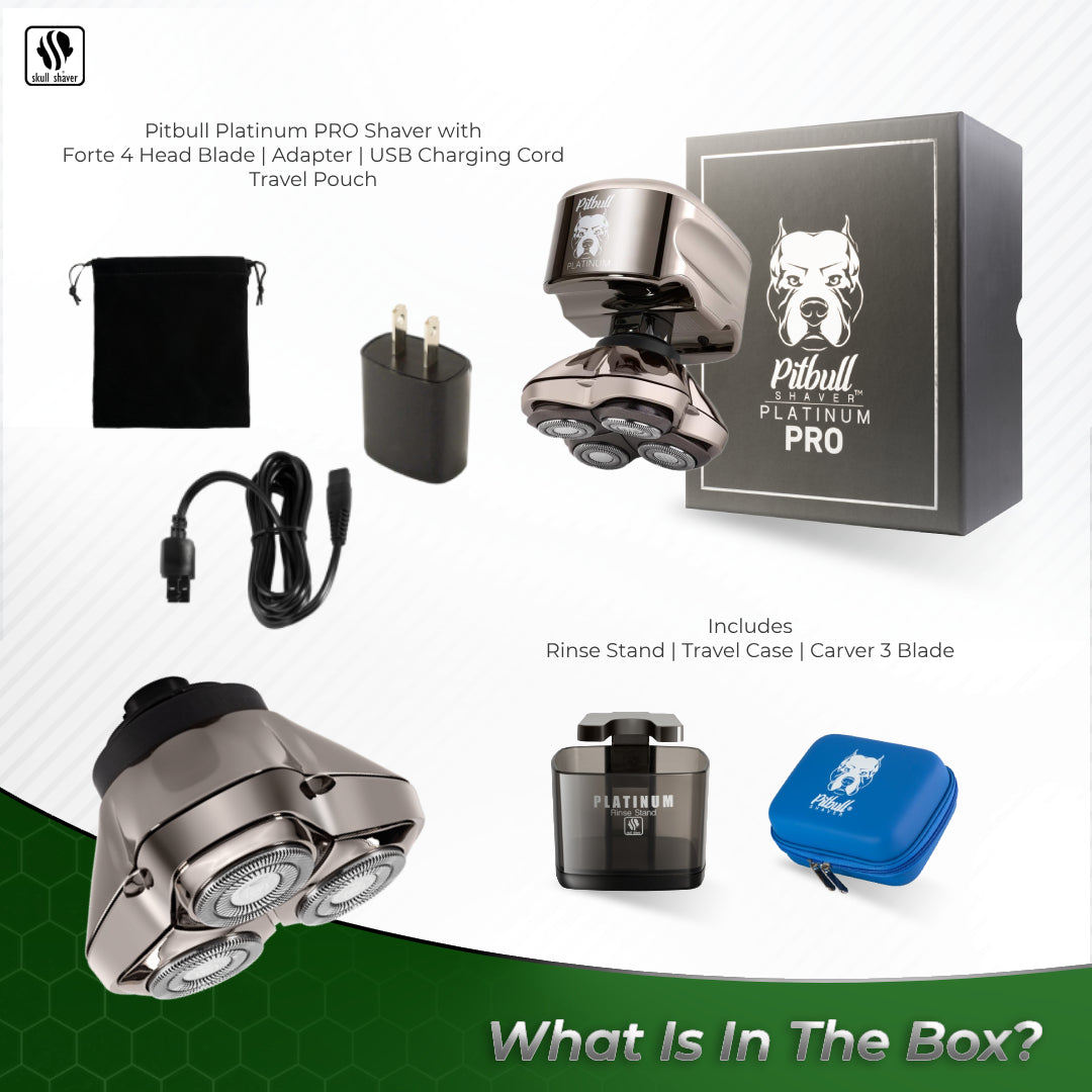 Pitbull Platinum PRO Electric Head and Face Shaver by Skull Pitbull Platinum PRO Electric Head and Face Shaver by Skull