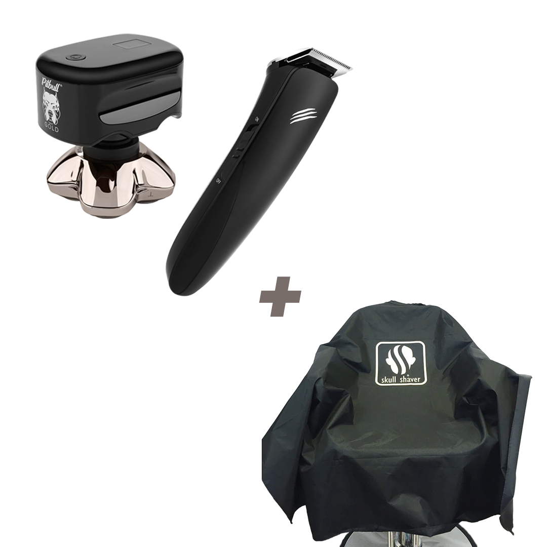 Pitbull Gold PRO + Baby Beast Trimmer combo | Shave & Trim – Skull