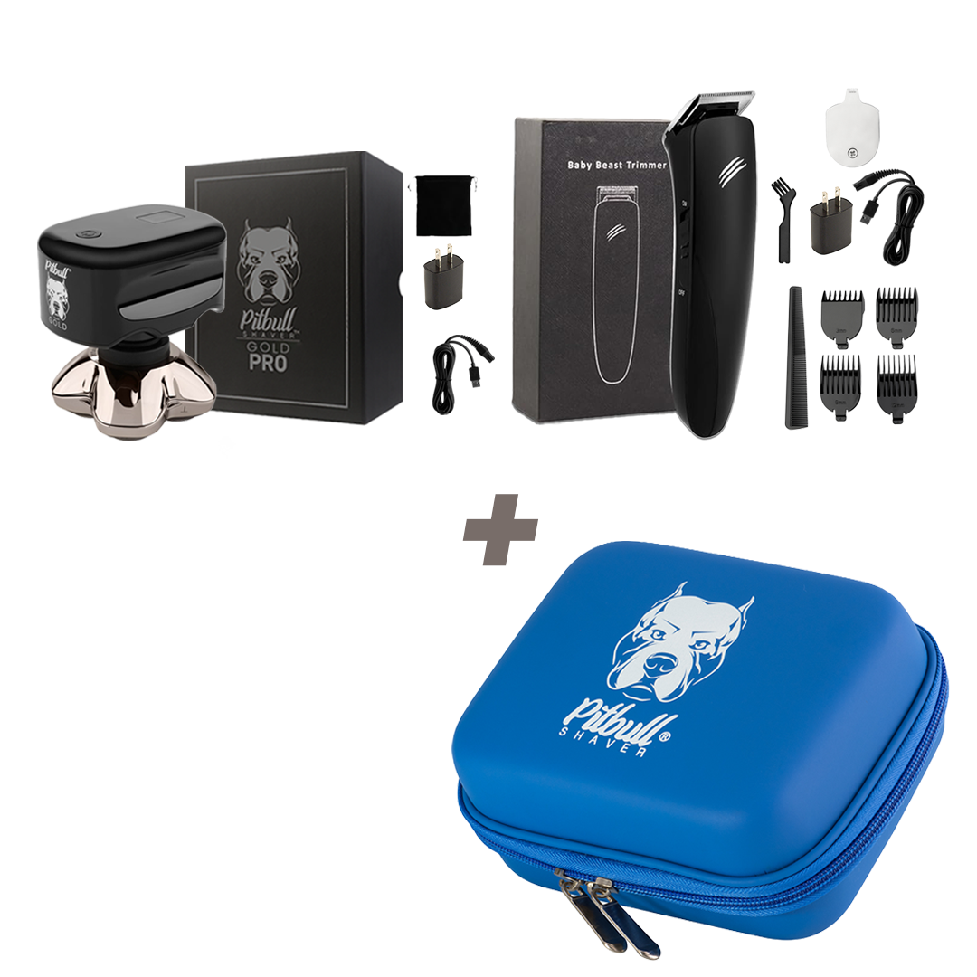 Pitbull Gold PRO + Baby Beast Trimmer combo | Shave & Trim – Skull