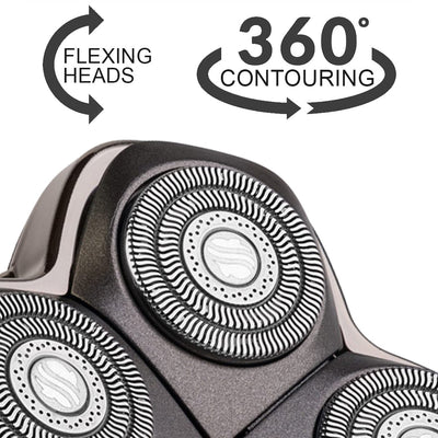 Skull shaver Baron pro 3 head have flexible shaving head. The blade floats independently, allowing 360° of contouring