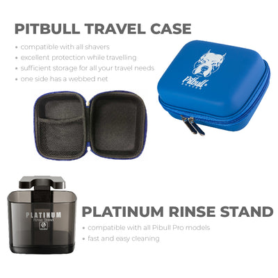 travel Bundle including Pitbull travel case  and platinum rinse stand 