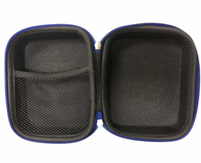 Inside picture of Pitbull travel case. One side has a webbed net for organizing additional items such as a replacement blade or your charging cable.