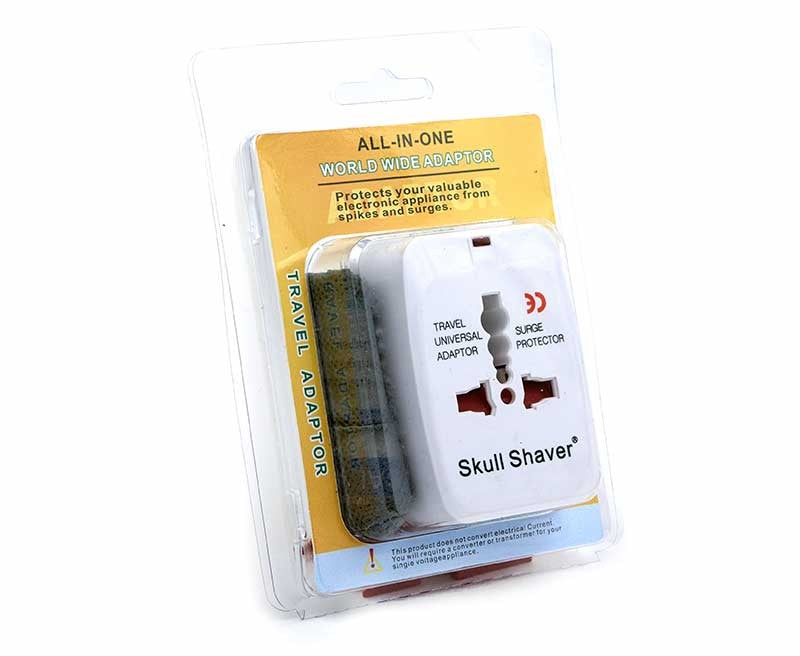 World Wide Travel Plug Adapter comes in a hard cover plastic packaging