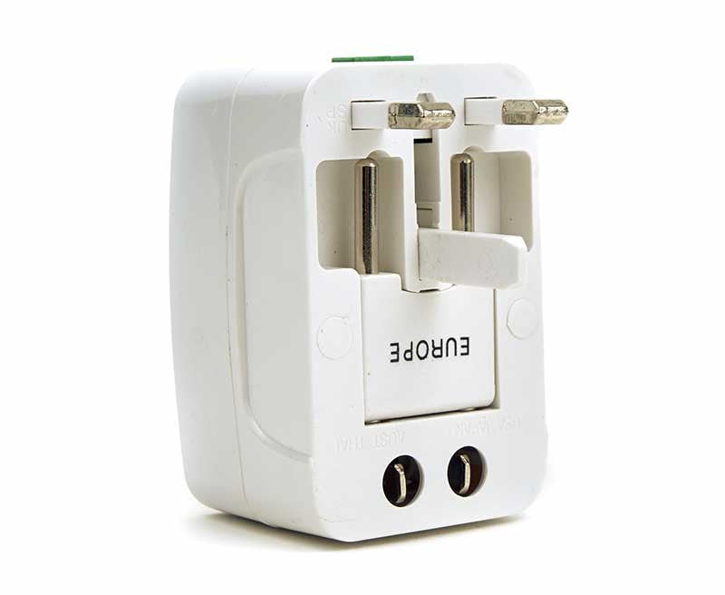 World Wide Travel Plug Adapter by Skull shaver. All of the pins are retractable.